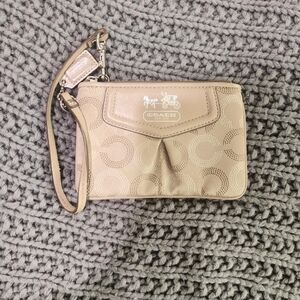 Coach Tan Wristlet
